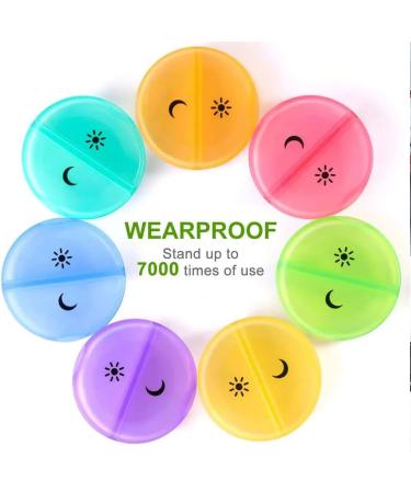 7-Day BPA-Free Pill Organizer | Dual Compartments for Vitamins Supplements & Fish Oil | Easy to Clean - Black & Colorful - Buy Online on GoSupps.com