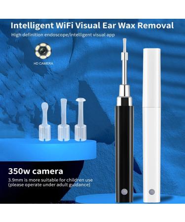 Buy Shkalacar WiFi Ear Wax Removal Otoscope - 3.9mm Camera Intelligent Temp Control Compatible with Android - Safe Ear Cleaner (Black) - Buy Online on GoSupps.com