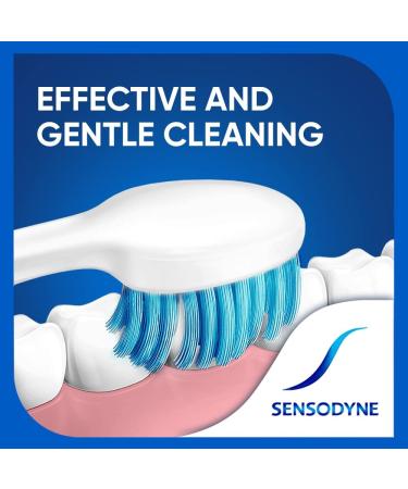 Sensodyne Toothbrush - Soft Rounded Bristles for Sensitive Teeth | 4-Piece Set - Manual Adult Toothbrushes - International Shipping Available - Buy Online on GoSupps.com
