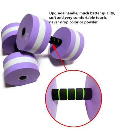 Davidamy's Gift: Water Aerobic Foam Dumbbells for Pool Resistance - 1 Pair, Purple - Buy Online on GoSupps.com