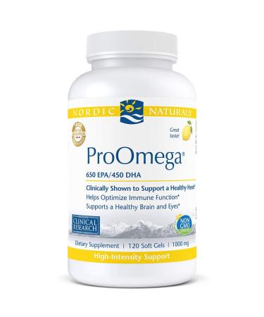 Nordic Naturals ProOmega Lemon 1000 mg 120 Soft Gels - Buy Online on GoSupps.com