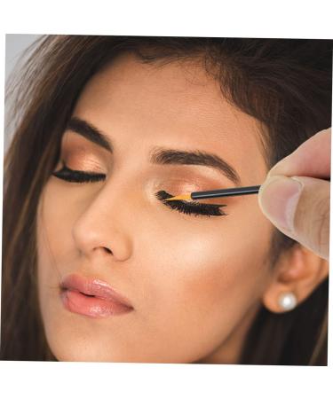 WOONEKY 100pcs Disposable Eyeliner Brush Eye Definer Brush Practical Eyeliner Brush Lip Plastic Black - Buy Online on GoSupps.com