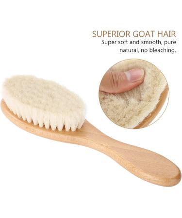 Soft Goat Hair Brush Retro Oil Head Brush with Wooden Handle Hairdressing Carving Cleaning Brush Beard Hair Cleaning Tool - Buy Online on GoSupps.com