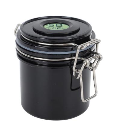 Eyelash Glue Storage Tank Sealed Hygrometer Large Capacity Eyelash Glue Storage Jar 250ml Screen for Eyelash Shop (Black)
