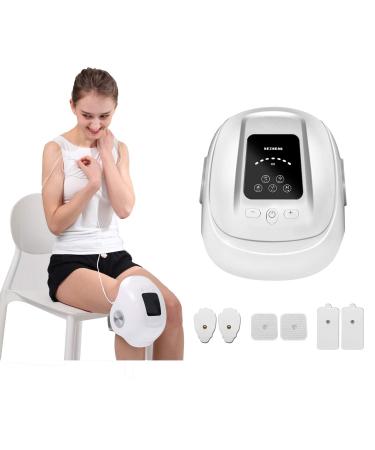 HEZHENG Cordless Compression Knee Massager with Heat and Kneading, Knee Brace Wrap with Air Bags Vibration Circulation Device with Pulse Pads for Pain Relief Therapy…