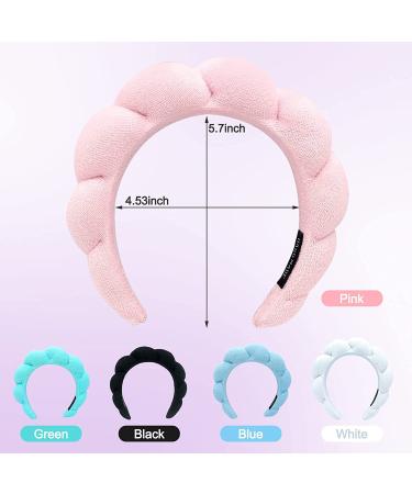 Women's Spa Terry Cloth Headband for Face Wash, Makeup Removal, Shower - Soft & Absorbent Croissant Style in Pink - Buy Online on GoSupps.com