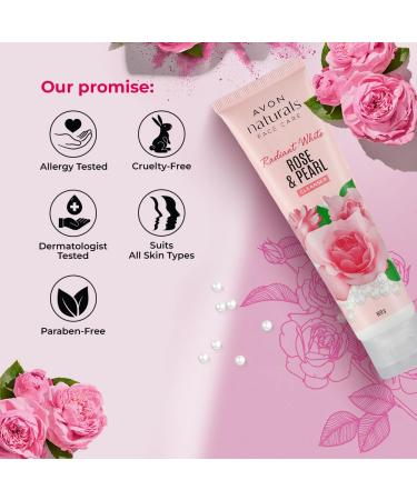 Naturals Rose & Pearl Cleanser - 100g | Gentle Facial Cleanser for All Skin Types | International Shipping Available - Buy Online on GoSupps.com