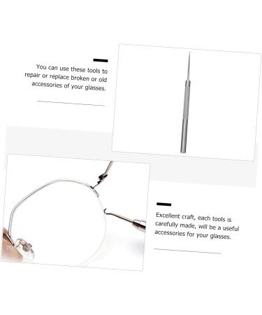 Lurrose 2-Pack Schnapps Glasses Repair Accessories - Threaded Hooks for Semi-Frame Glasses - Copper Alloy Tool for Eyewear (12.6x0.8cm) - International Shipping Available - Buy Online on GoSupps.com