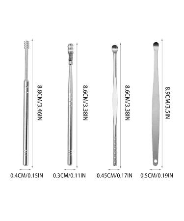 6 PCS High Grade Stainless Steel Ear Wax Removal Kit with Artificial Leather Storage Bag - Ear Cleansing Tool Set for Earwax Removal, Ear Pick, Ear Curette - Black - Buy Online on GoSupps.com