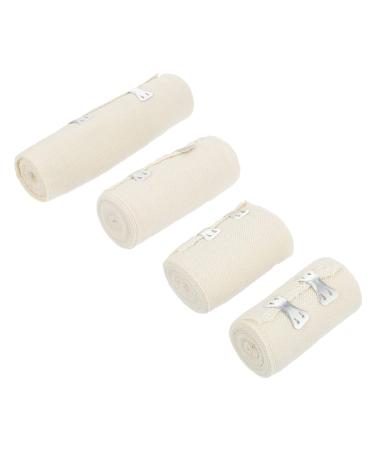 Baluue 4 Rolls Elastic Band Gauze Pads Non Woven Gauze Stretchy Gauze wrap self Adherent wrap cohesive Tape Gauze Adhesive Tape Medical Cloth roll Nylon Protection