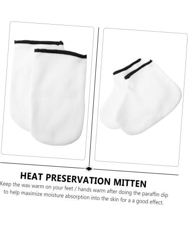 minkissy 4 Pairs Hand and Foot Mask Hand Spa Gloves Wax Tools Paraffin Wax Mitt Remover Hand Moisturizer Gloves Thermal Mitten Polyester Floor Mat White Manicure - Buy Online on GoSupps.com