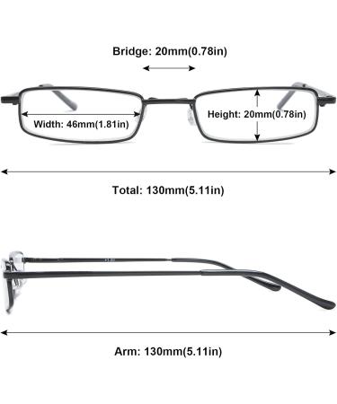 Magimodac Anti Blue Light Reading Glasses for Men & Women - 2.5 Dioptric Metal Frame Prescription Blue Light Filter Narrow Design - Buy Online on GoSupps.com