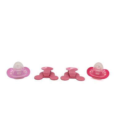 Disney Cudlie Minnie Mouse Baby Girl Pacifiers & Clips Set | 4 Pacifiers & 2 Heart Clips | Perfect for Baby Girls - Buy Online on GoSupps.com