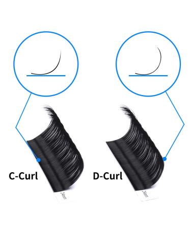 Eyelash Extensions D Curl 20-25mm | Silk Individual Lashes 0.20mm | Classic Extensions for Salon Use by WENDY LASHES - Buy Online on GoSupps.com