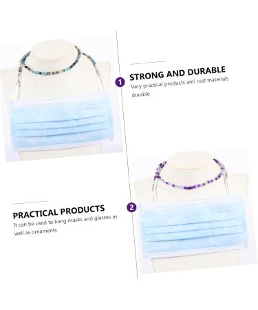 CLISPEED 2 Pcs Glasses Mask Chain & Napkin Clip - Adjustable Face Protection Lanyard with Beads for Kids & Adults - Buy Online on GoSupps.com