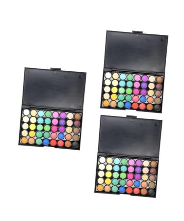 FOMIYES 3pcs 40 Matte Combination Ladies Eyeshadow Lustre Shadow Smoky Pallet for Pearly Makeup Cosmetic 1 count (Pack of 1) As Shownx3pcs