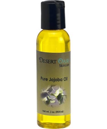 100% Pure Jojoba Oil. Travel Size. 100% Natural  Cold Pressed. Naturally Moisturizing for Face and Body. By Desert Oasis Skincare (2 fl oz/59 ml)