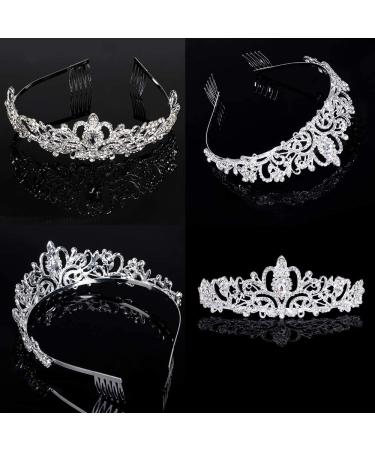 CHANACO Silver Crown Tiaras for Women - Crystal Queen Crown for Wedding, Prom, Birthday - Princess Crown Tiaras for Girls - Bridal Headband for Halloween - Buy Online on GoSupps.com