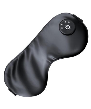 Cordless Heated Eye Mask Washable Heat Eye Compress for Stye Dry Eye Heating Pad Warm Eye Mask for Eye Fatigue Stye Sinus Blepharitis MGD Birthday Gifts for Women (Warm -Black)