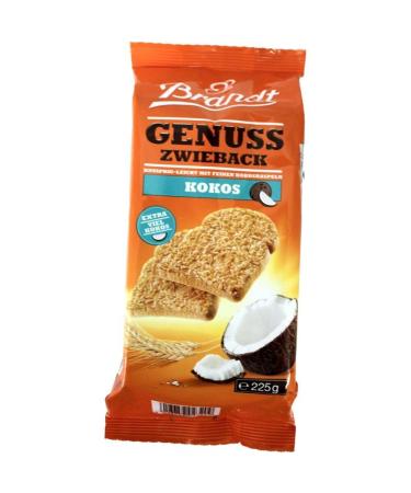 Buy Brandt Genuss Zwieback Coconut 6-Pack (6x225g) - Premium German Biscuit Snack for International Shipping - Buy Online on GoSupps.com
