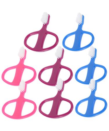 Ipetboom 9th false toothbrush portable baby toothbrush manual baby toothbrush toothbrush cleaner travel toothbrush for children prostheses toothpaste pp toddler products for children manual (1 Pack) sorted color