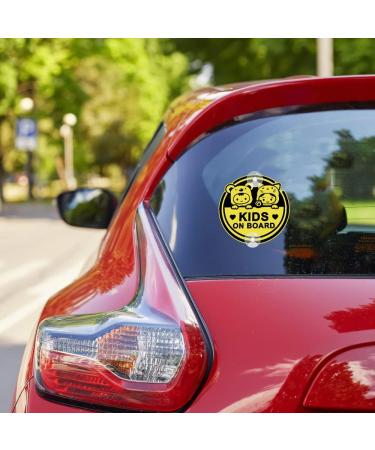 Buy Leniutor Kids on Board Koala Suction Cup Car Sign - Cute PVC Safety Warning for Baby Rear Side Windows (Yellow) - Buy Online on GoSupps.com