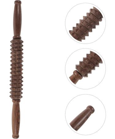 Lurrose Wooden Scooter Massage Device - Deep Tissue Roller Stick for Sore Muscles Trigger Point Relief for Athletes & Yoga Training - Buy Online on GoSupps.com