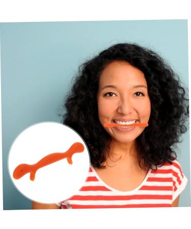 Angoily Orthotics Facial Exercises Cosmetology Kit Arm Sleeves Football Smile Beauty Exerciser - Lift Exerciser Slim Mouth Exercisers Smiling Maker Silica Gel Man The Lip 11.5X2.5cm Orange - Buy Online on GoSupps.com