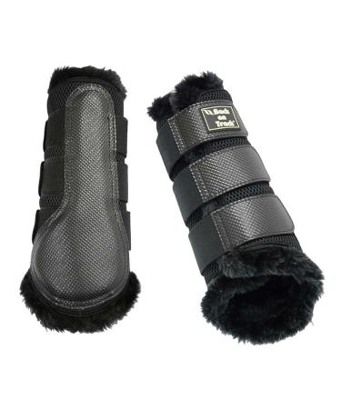 Back on Track tendon protectors brushing gaiters 3D mesh with faux fur size S