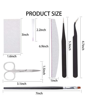 30 Pcs Fiberglass Nail Extension Kit - Fake Nails Tips Tweezers Nail File Scissors & Brush - International Shipping Available - Buy Online on GoSupps.com