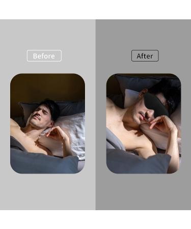 3D Deep Contoured Sleep Mask - Adjustable Strap, 99% Light Blocking Eye Mask for Men and Women - Soft Comfort for Sleeping, Travel, Yoga, Nap - Buy Online on GoSupps.com