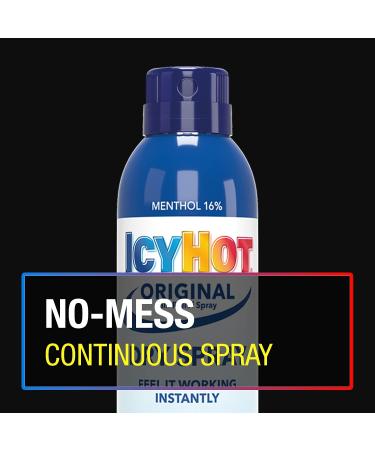 Icy Hot Maximum Strength Pain Relief Dry Spray with Menthol - 4 oz - Buy Online on GoSupps.com