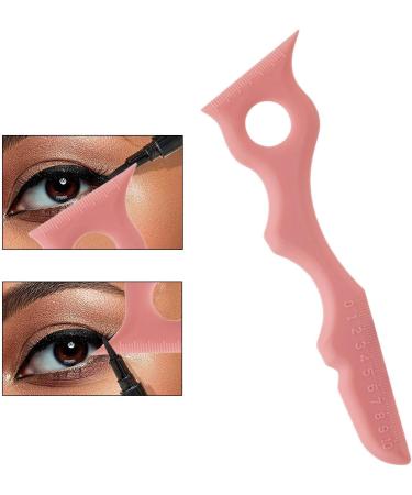 Silicone Makeup Template Eyeliner Eyebrow Eyelash Tool Reusable Lip Liner Applicator Makeup Shaping Beginner Tool for All Face Shapes Pink - Buy Online on GoSupps.com