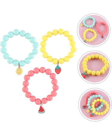 ifundom 3pcs Children's Bracelet Bracelets for Kids Bangles for Kids Bracelet for Girls Kids Bangles Kids Decor Beads for Kids Toddler Accessories Soft Ceramic Frosted Beads Simple - Buy Online on GoSupps.com