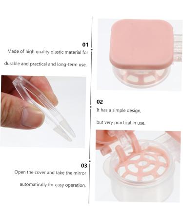 Portable Contact Lens Case | Homsfou Colorful Glasses Storage Box | Travel Lens Container & Automatic Storage | 5.5x2.5x2cm - Buy Online on GoSupps.com