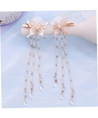 Ipetboom 1 Pair Butterfly Tassel Hair Clip Branch Hair Clip Hair Jewels for Women Accesorios Para Mujer Hair Styling Jewelry Tassel Headdress Kids Hair Accessories China Alloy Girl Vintage - Buy Online on GoSupps.com