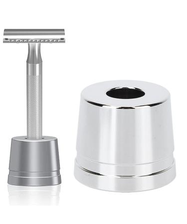 Razor holder razor plane base holder wide opening alloy universal men's shaving brush dry rates the best gift for men
