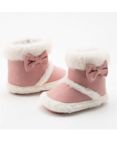 Sonsage Infant Baby Snow Boots - Soft Anti-Skid Sole Ankle Booties for Winter - 12-18 Months - Pink - Buy Online on GoSupps.com