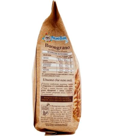  Italian Gourmet E.R. Mulino Bianco Buongrano Pack of 12 crispy whole grain biscuits 100% whole wheat flour 350g + Italian gourmet polpa 400g - Buy Online on GoSupps.com