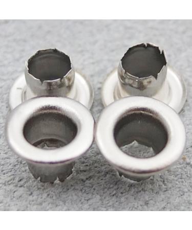 Bluemoona 1000 Pcs - Grommet Eyelets 3/16" 4mm Canvas Clothes Leather Self Backing (Nickel)