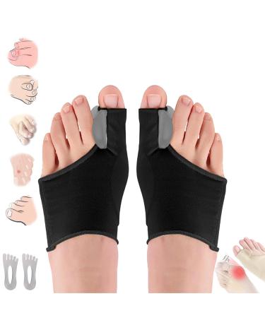 Smilamo Premium Bunion Corrector Sock - Browsluv Premium Toe Bunion Corrector - Bunion Corrector for Women - Comfortable Orthopedic Bunion Toe Corrector Big toe Straightener Brace (1 PCs Black)