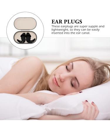 Buy Noise Canceling Earplugs - Reusable Soft Ear Plugs for Sleep Travel & Concerts | Mini Anti-Noise Ear Tips - Black - Buy Online on GoSupps.com