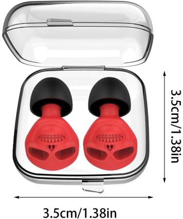 Fovolat Ear Plugs for Sleeping Skull Design Ear Plugs for Concentration Silicone Ear Plugs Soft Hearing Protection Ear Plugs for Travel Work Red - Buy Online on GoSupps.com