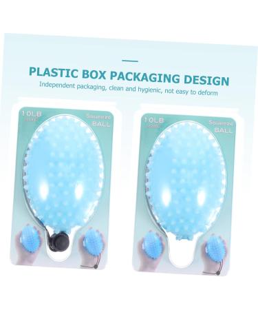 Lurrose 2-Piece Hand Strengthener Set | Rope Handball & Massage Device | Fitness Accessories for Rehabilitation & Finger Exercises | Handmade Blue Squeeze Balls - Buy Online on GoSupps.com