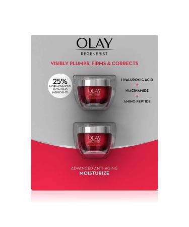 OLAY Regenerist Micro-Sculpting Cream Fragrance Free 1.70 oz (Pack of 2) Fragrance Free 1.7 Ounce (Pack of 2)