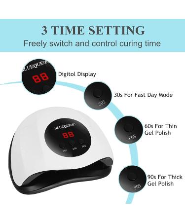 Bigbear 48W UV LED Nail Lamp for Gel Polish | Fast Nail Dryer with Automatic Sensor | 3 Timer Setting | Small and Portable UV Light for Nails - Buy Online on GoSupps.com