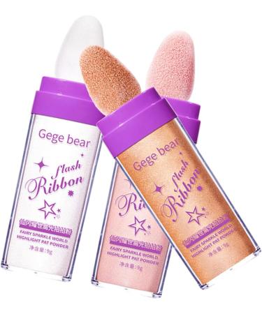 Balacoo 6 Pcs Highlight Pat Powder Face Highlighter Fairy Highlight Powder Patting Glitter Contouring Powder 1 count (Pack of 1) Assorted Colorx2pcs - Buy Online on GoSupps.com