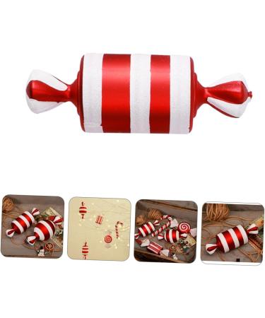 Zerodeko 1pc Christmas Candy Decoration christmas tree Cosmetics candy decorate Xmas Adornment outdoor christmas decorations decor Ornament pendant pvc set red Christmas household Red 15X6X6CM - Buy Online on GoSupps.com