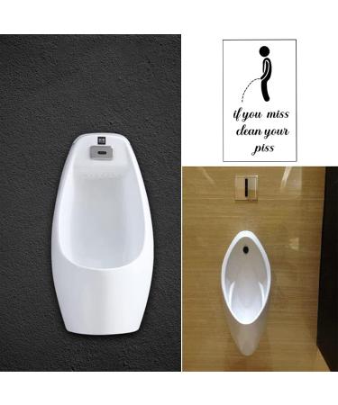 3 Pcs Funny Toilet Stickers - Waterproof Vinyl Wall Art Quote Decals for Bathroom Decoration - Buy Online on GoSupps.com