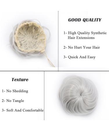 SEGO Silver-Grey Updo Hairpiece Bun Tie | Premium Hair Extensions for Effortless Styles - Buy Online on GoSupps.com